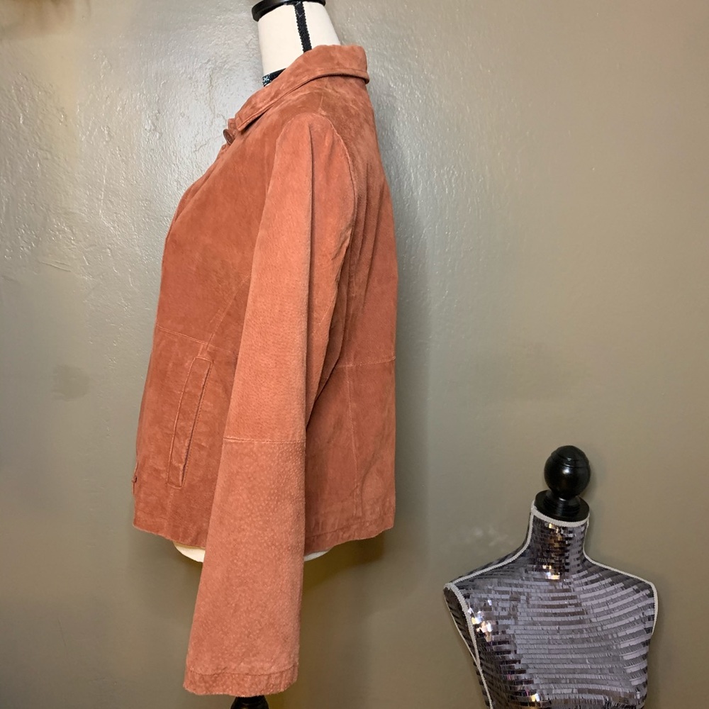 Wilson’s Leather rose copper suede jacket/shacket - Picture 5 of 7